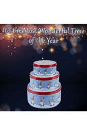 VFM e-Store Christmas Storage Tins Themed Designs Small -Medium -Large - thumbnail 3