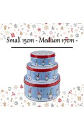 VFM e-Store Christmas Storage Tins Themed Designs Small -Medium -Large - thumbnail 2