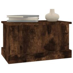 Berkfield Home Storage Box Smoked Oak 50x30x28 cm Engineered Wood in Brown - Size: 50 x 30 x 28 cm - thumbnail 4