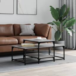 Berkfield Home Coffee Table Grey Sonoma 102x60x45 cm Engineered Wood - Size: 102 x 60 x 45 cm - thumbnail 2