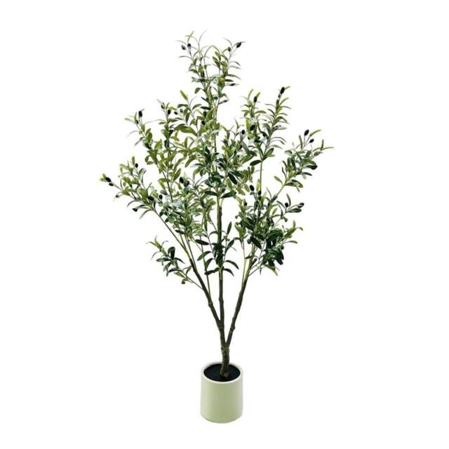 VOGREX 6FT 180cm Faux Potted Olive Tree in Green - image 1
