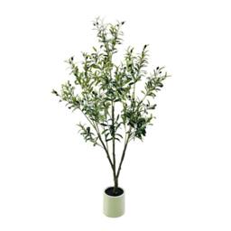 VOGREX 6FT 180cm Faux Potted Olive Tree in Green - thumbnail 1