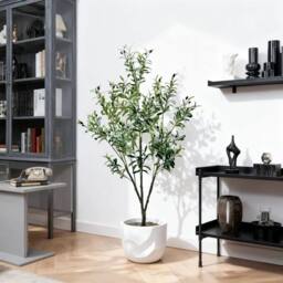 VOGREX 6FT 180cm Faux Potted Olive Tree in Green - thumbnail 5