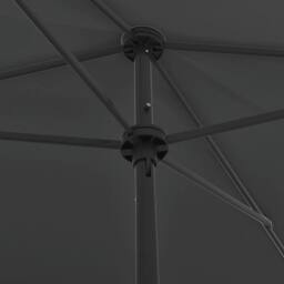 Berkfield Home Sturdy Beach Umbrella Anthracite 200x125 cm in Dark Grey - thumbnail 6