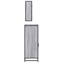 Berkfield Home Durable 3 Piece Bathroom Furniture Set Grey Sonoma Engineered Wood - thumbnail 7