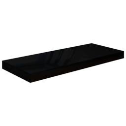 Berkfield Home Durable Floating Wall Shelf High Gloss Black 60x23.5x3.8 cm MDF - thumbnail 3