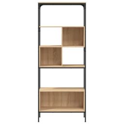 Berkfield Home Bookcase 5-Tier Sonoma Oak 76x33x188.5 cm Engineered Wood in Brown - thumbnail 5