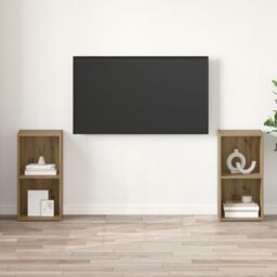 Berkfield Home with Shelf 2 pcs Artisan oak 72 x 35 x 36.5 cm Engineered wood in Brown - thumbnail 4