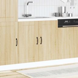 Berkfield Home Sink Base Cabinet Lucca Sonoma Oak Engineered Wood in Brown - thumbnail 2