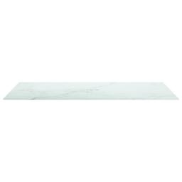 Berkfield Home Table Top White 120x65 cm 8mm Tempered Glass with Marble Design - thumbnail 3
