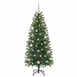 Berkfield Home Elegant Artificial Christmas Tree with 150 LEDs Green 150 cm PE a - thumbnail 1