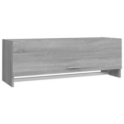 Berkfield Home Wardrobe Grey Sonoma 100x32.5x35 cm Engineered Wood - thumbnail 1