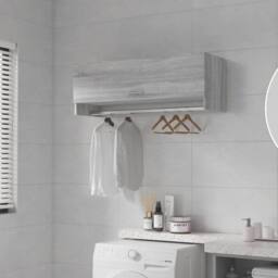 Berkfield Home Wardrobe Grey Sonoma 100x32.5x35 cm Engineered Wood - thumbnail 2