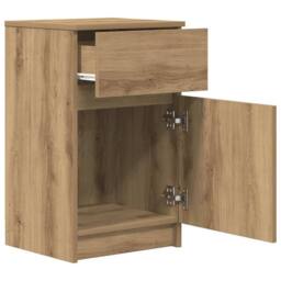 Berkfield Home Bedside Cabinet Artisan Oak 39x35x65 cm Engineered Wood - Size: 39 x 35 x 65 cm - thumbnail 5