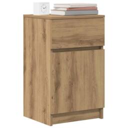 Berkfield Home Bedside Cabinet Artisan Oak 39x35x65 cm Engineered Wood - Size: 39 x 35 x 65 cm - thumbnail 4