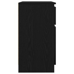 Berkfield Home Sideboard with Drawer Black Oak 71x35x65 cm Engineered Wood - Size: 71 x 35 x 65 cm - thumbnail 7