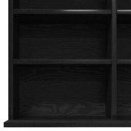 Berkfield Home CD Cabinet Black oak Engineered wood 101 x 23 x 177.5 cm Shelving - thumbnail 8