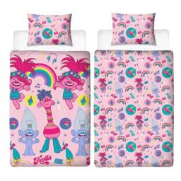 DreamWorks World Tour Reversible Duvet Set in Pale Pink - Size: Single