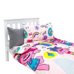 DreamWorks World Tour Reversible Duvet Set in Pale Pink - Size: Single - thumbnail 5