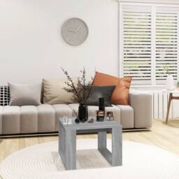 Berkfield Home Side Table Grey Sonoma 50x50x35 cm Engineered Wood - Size: 50 x 50 x 35 cm - thumbnail 3