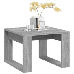Berkfield Home Side Table Grey Sonoma 50x50x35 cm Engineered Wood - Size: 50 x 50 x 35 cm - thumbnail 4