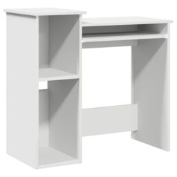 Berkfield Home Desk with Shelves White 84x40x78 cm Engineered Wood - Size: 84 x 40 x 78 cm - thumbnail 2