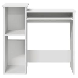 Berkfield Home Desk with Shelves White 84x40x78 cm Engineered Wood - Size: 84 x 40 x 78 cm - thumbnail 5
