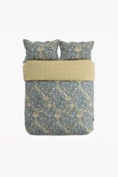 Morris & Co 'Trent' Cotton Duvet Cover Set in Blue - Size: Super King - thumbnail 3