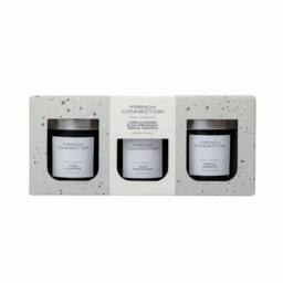 French Connection Black Collection Trio Scented Candle Gift Set 3×47g - Luxury Home - thumbnail 3