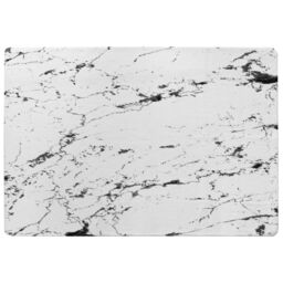 Benjamin Tate Design Thin Black Marble Designer Rug in Natural - Size: Large