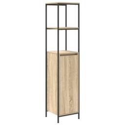 Berkfield Home 3 Piece Bathroom Furniture Set Sonoma Oak Engineered Wood in Brown - thumbnail 7