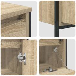 Berkfield Home 3 Piece Bathroom Furniture Set Sonoma Oak Engineered Wood in Brown - thumbnail 8
