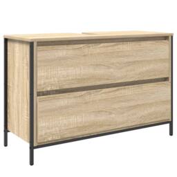 Berkfield Home 3 Piece Bathroom Furniture Set Sonoma Oak Engineered Wood in Brown - thumbnail 6