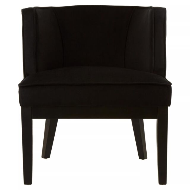 Orsina Daxton Velvet Rounded Chair in Black - image 1