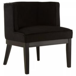 Orsina Daxton Velvet Rounded Chair in Black - thumbnail 2