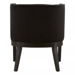 Orsina Daxton Velvet Rounded Chair in Black - thumbnail 4