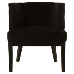 Orsina Daxton Velvet Rounded Chair in Black - thumbnail 7