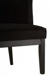 Orsina Daxton Velvet Rounded Chair in Black - thumbnail 6