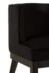 Orsina Daxton Velvet Rounded Chair in Black - thumbnail 5