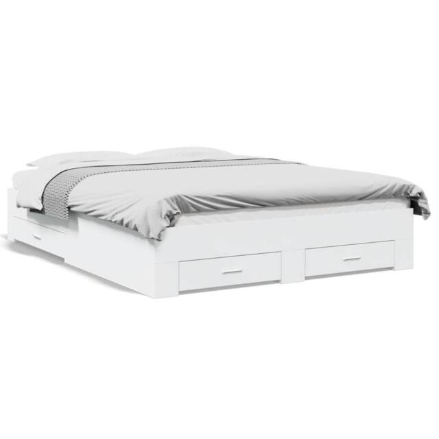 Berkfield Home Bed Frame with Drawers without Mattress White 160x200 cm - image 1