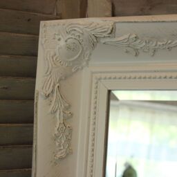 Melody Maison Extra Large White Antique Wall/Floor Mirror 158cm X 78cm - Size: 158 cm X 78 cm - thumbnail 6