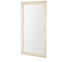 Melody Maison Extra Large White Antique Wall/Floor Mirror 158cm X 78cm - Size: 158 cm X 78 cm - thumbnail 1