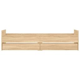 Berkfield Home Bed Frame with Drawers Sonoma Oak 90x190 cm Single in Brown - thumbnail 6