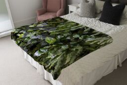 Benjamin Tate Design urban jungle, modern interior decoration Designer Blanket in Natural - Size: 120 cm x 150 cm - thumbnail 4