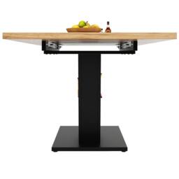 Matteo Extendable Dining Table - Marbled MDF Top & V-Shaped Legs in Natural - thumbnail 8