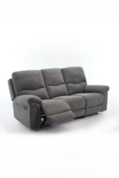 More4Homes Fosse 3 Seater Manual Recliner Fabric Modern Living Sofa in Dark Grey - thumbnail 4
