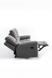 More4Homes Fosse 3 Seater Manual Recliner Fabric Modern Living Sofa in Dark Grey - thumbnail 6