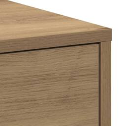 Berkfield Home Narrow Bathroom Cupboard with Wheels Artisian Oak Engineered Wood in Brown - thumbnail 8