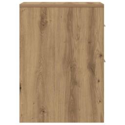 Berkfield Home Narrow Bathroom Cupboard with Wheels Artisian Oak Engineered Wood in Brown - thumbnail 6
