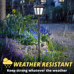 Marco Paul 1.7m Black Steel Solar Powered Victorian Lamp Post - thumbnail 7